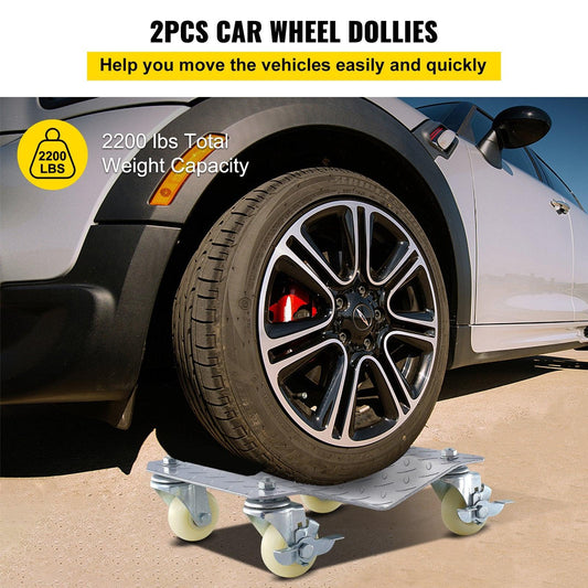 2 Pcs Tire Wheel Dollies 12"X16" Platform Size Wheel Car Dolly 3" Caster Wheel Dolly for Vehicle Car Auto Repair (2 Pcs).