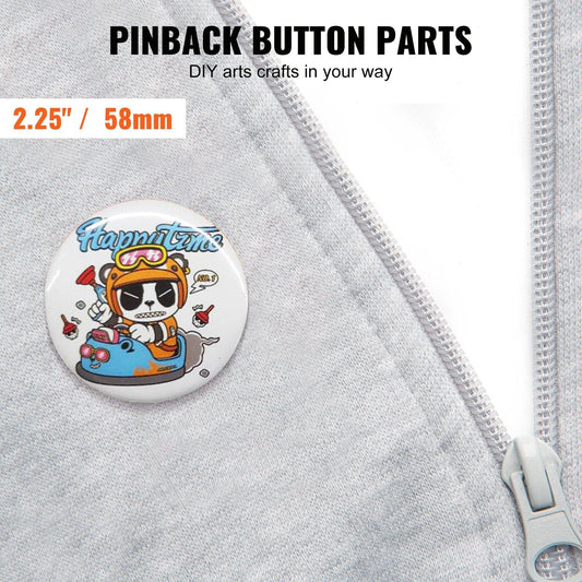 2.25" 58mm Button Badge Parts Supplies for Button Maker Machine 500 Sets.