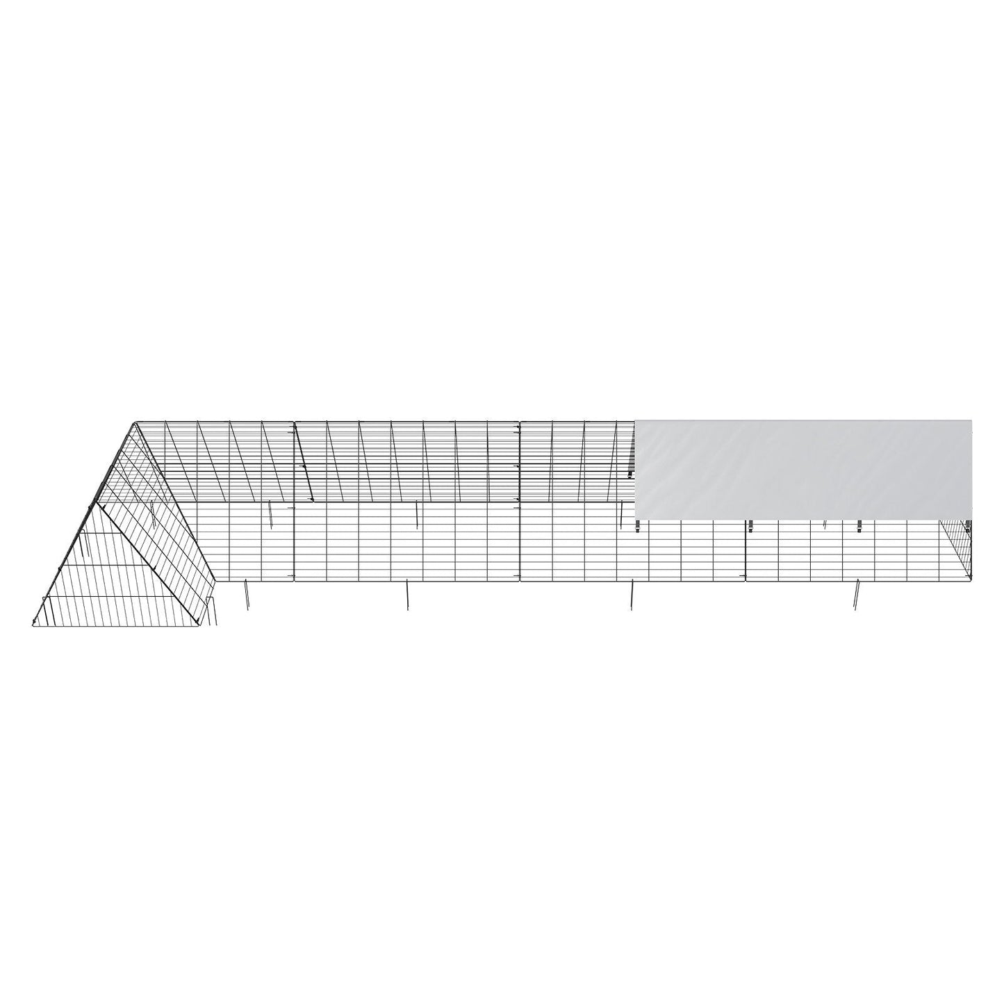 Chicken Tunnels, 400x100x61.5 cm(LxWxH) Chicken Tunnels for Yard, Portable Chicken Tunnels for Outside with Corner Frames, Chicken Coop Run, Suitable for Chickens, Ducks, Rabbits