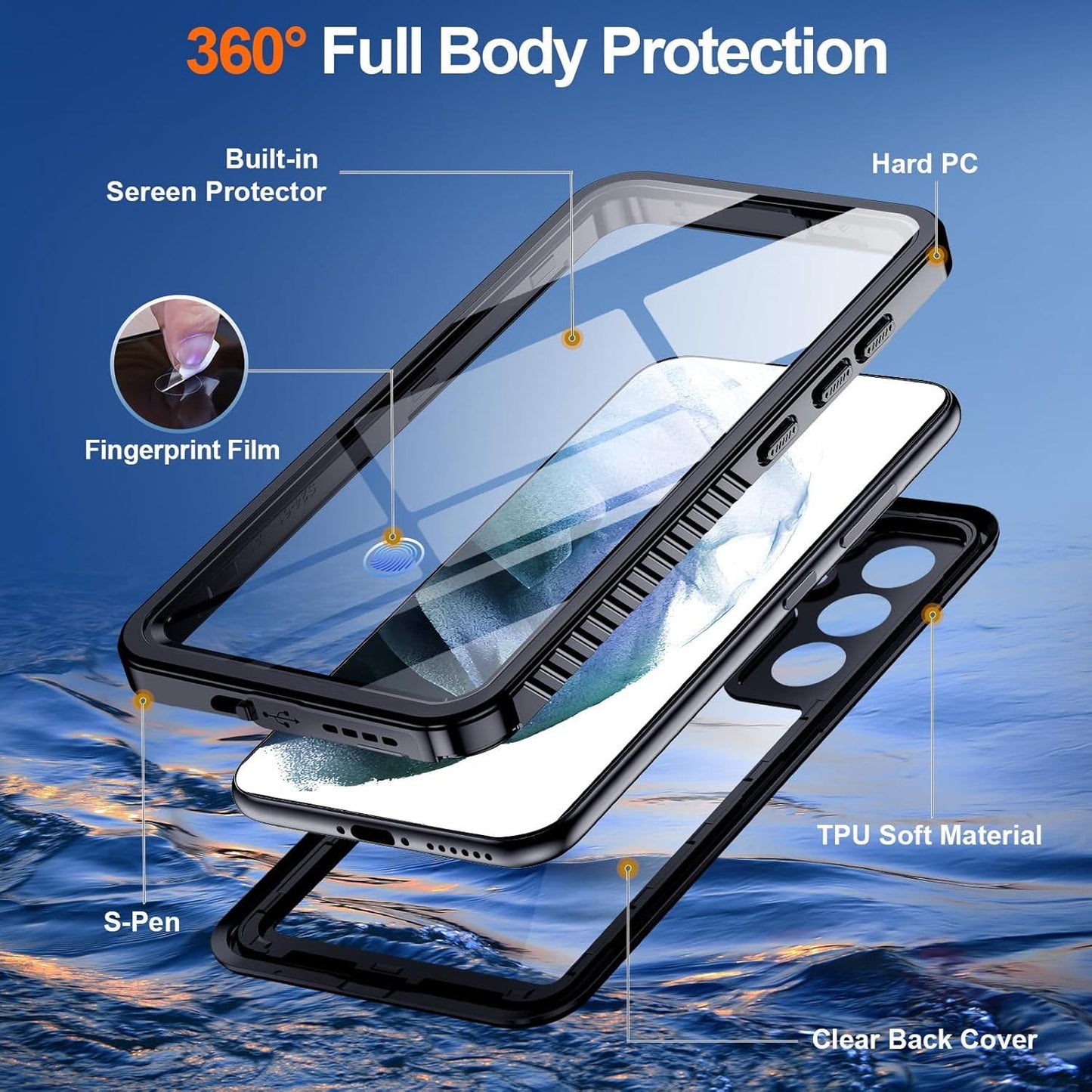 Samsung Galaxy S21 Plus Waterproof Case.