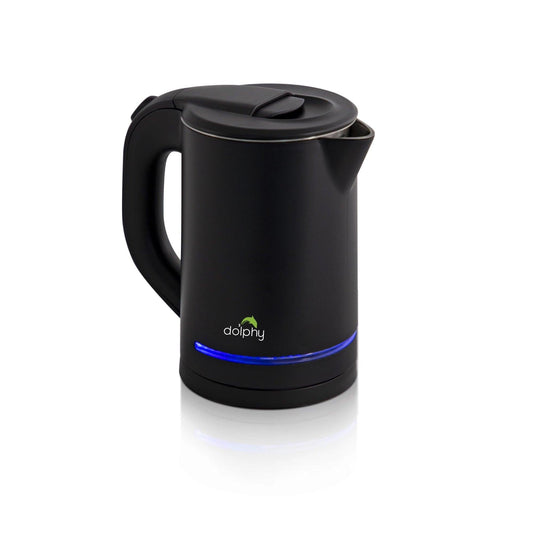 0.8L Electric Kettle Matt Black With Light Design.
