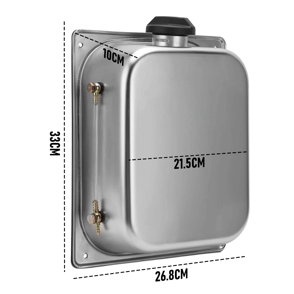 8L Petrol Fuel Tank Stainless Steel Diesel Fuel Tank Portable Diesel Container Backup Petrol Storage Tank For Truck Van External Fuel Tank.