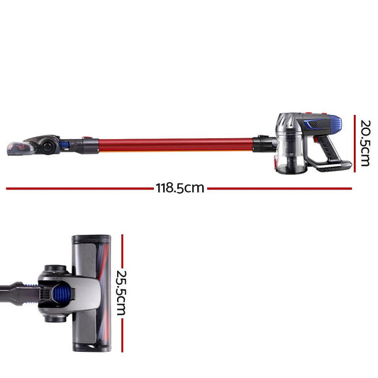 Devanti Stick Vacuum Cleaner HEPA Filter Red 150W.