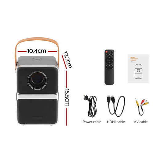 Devanti Portable Mini Video Projector 4K Wifi Home Theater HDMI Support 1080P.