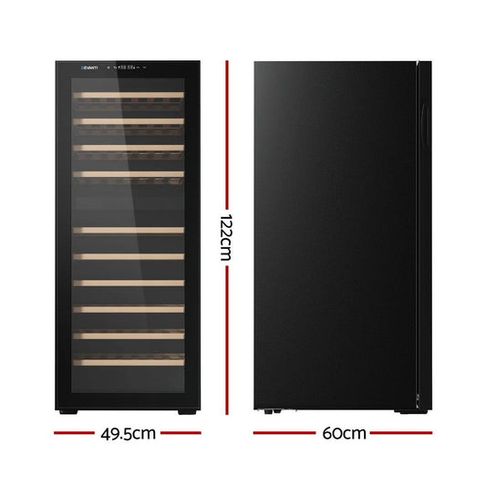 Devanti Wine Fridge Cooler Compressor Dual Zone 80 Bottles.