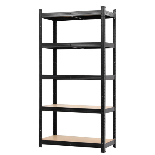 Giantz Garage Shelving 1.6X0.8m Warehouse Shelves Storage Rack Pallet Racking Black.