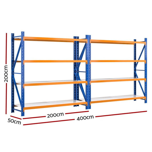 Giantz 4Mx2M Garage Shelving Warehouse Rack.