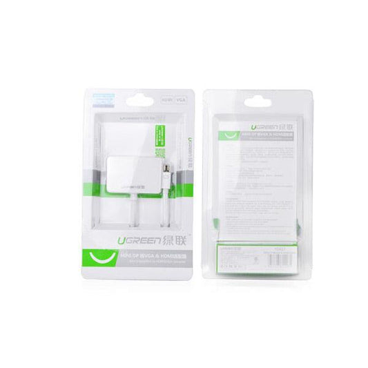 UGreen Mini Display Port to HDMI & VGA Dual Converter Premium ABS case (10427 ).