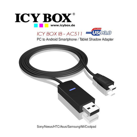 ICY BOX PC to Android Smartphone/Tablet Shadow Adapter (IB-AC511).