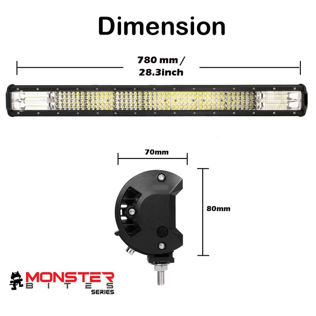 28 inch Philips LED Light Bar Quad Row Combo Beam 4x4 Work Driving Lamp 4wd Main Image