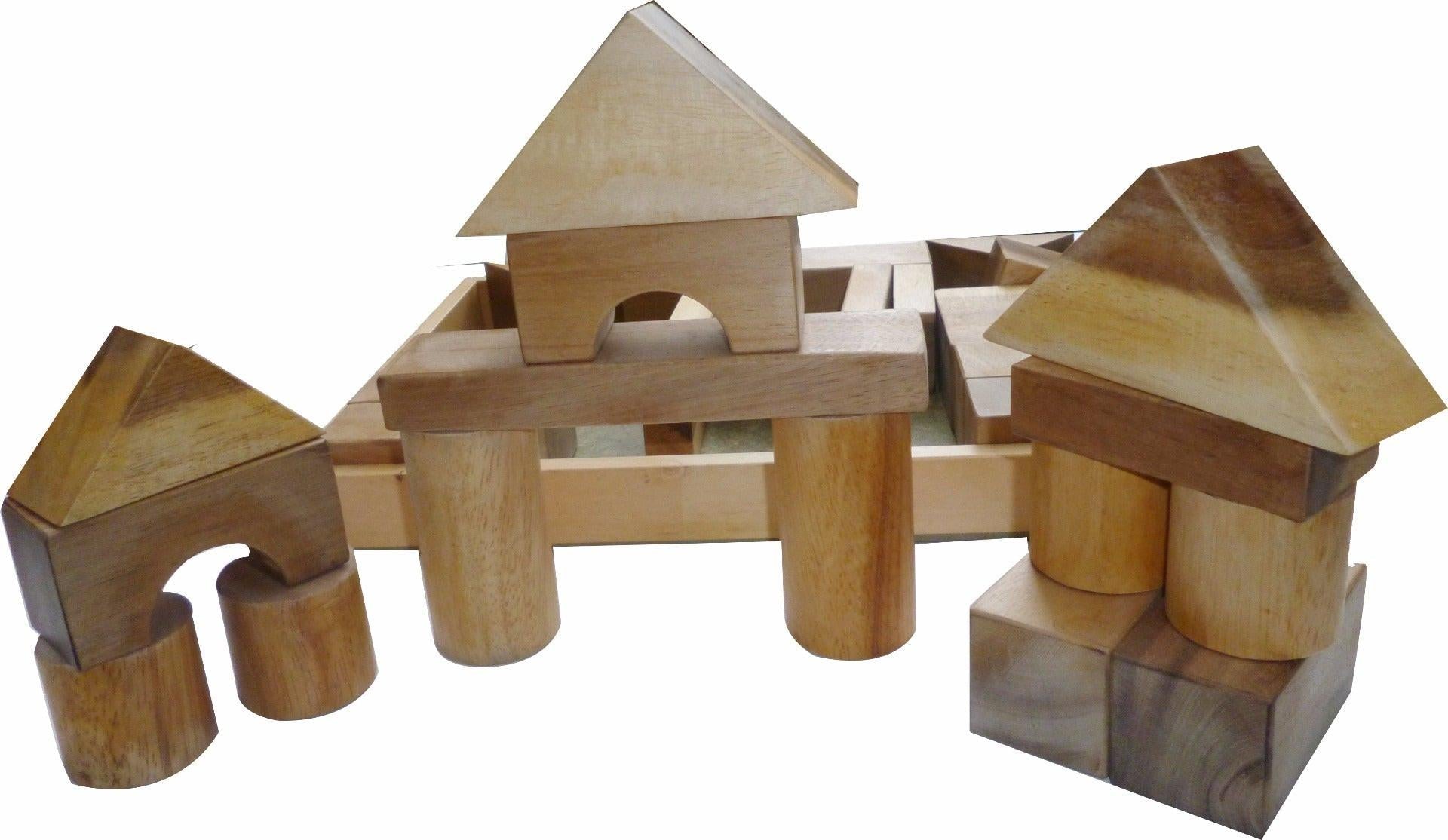 NATURAL WOOD BLOCKS 34 PCS.