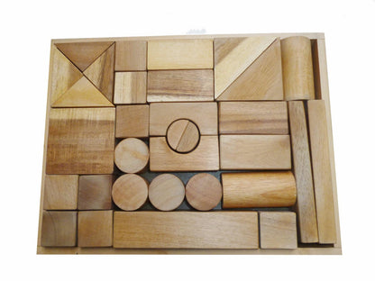 NATURAL WOOD BLOCKS 34 PCS.