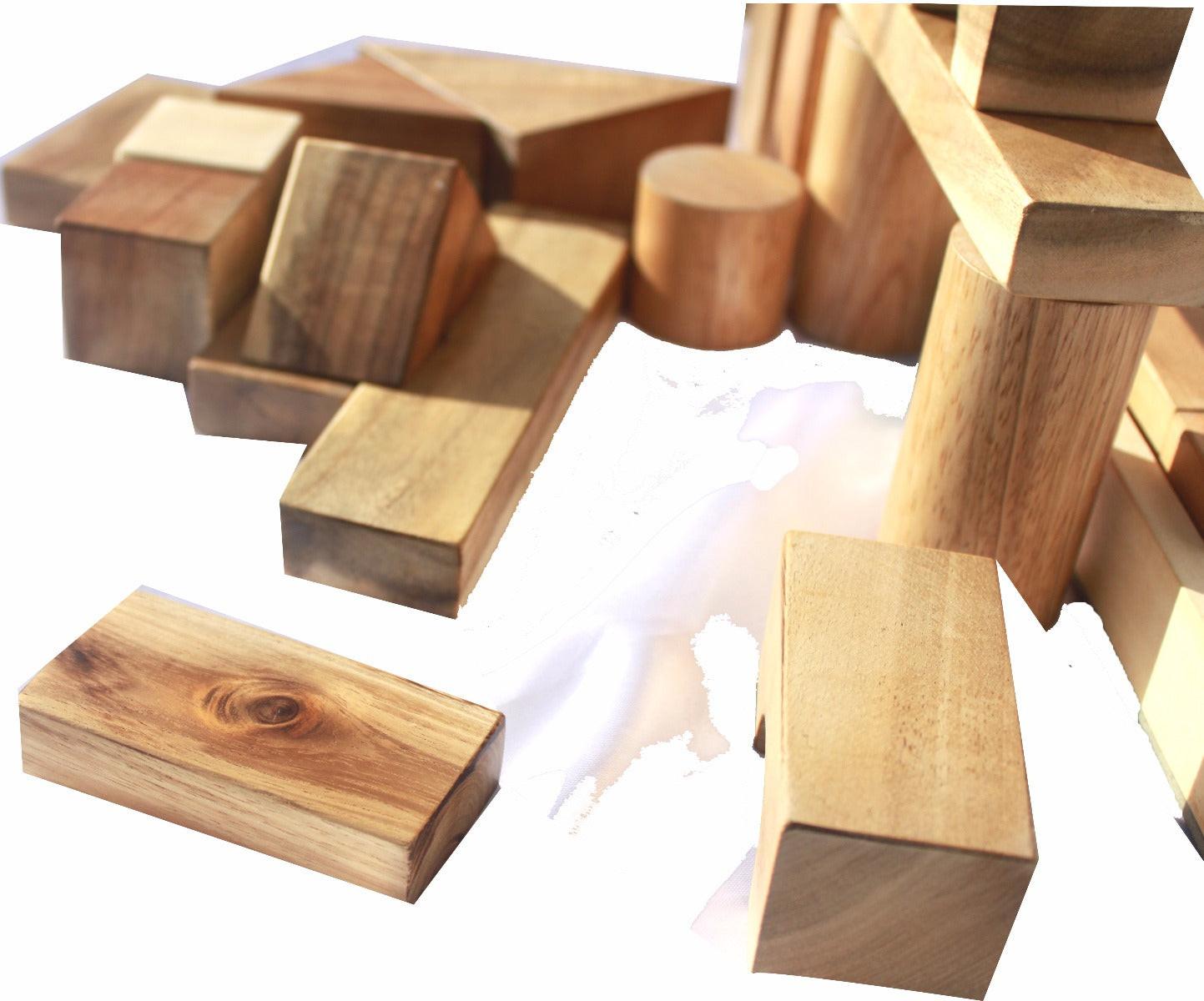 NATURAL WOOD BLOCKS 34 PCS.