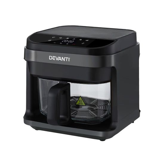 Devanti Air Fryer 5.5L Touch Control Electric Cooker 1200W Black.
