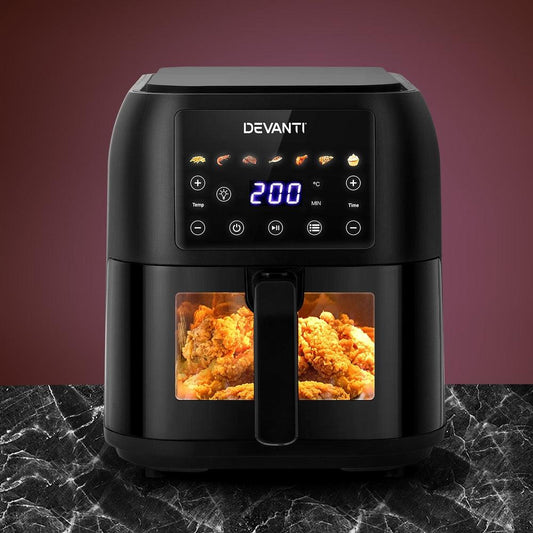 Devanti Air Fryer 8L LCD Fryers.