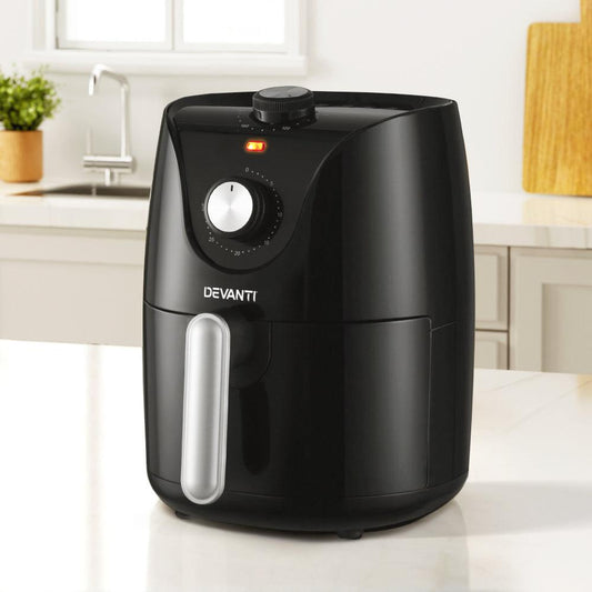 Devanti Air Fryer 2.5L Knob Fryers.