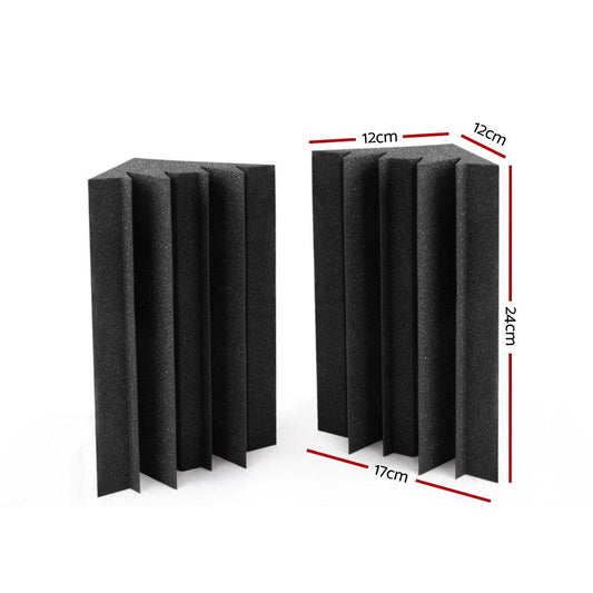 Alpha Acoustic Foam 20pcs Corner Bass Trap Sound Absorption Proofing Treatment.