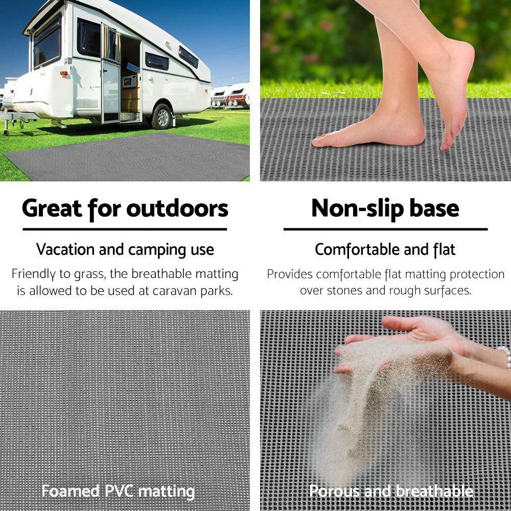Weisshorn 4M X 2.5M Annex Matting Floor Mats Mesh Caravan Camping Annexe.
