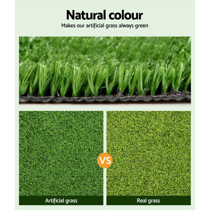 Prime Turf Artificial Grass 2mx5m 17mm Synthetic Fake Lawn Turf Plant Plastic Olive.