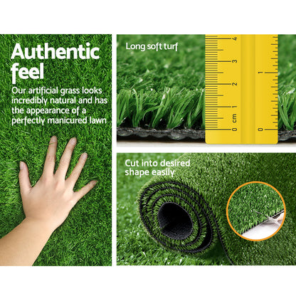 Prime Turf Artificial Grass 2mx5m 17mm Synthetic Fake Lawn Turf Plant Plastic Olive.