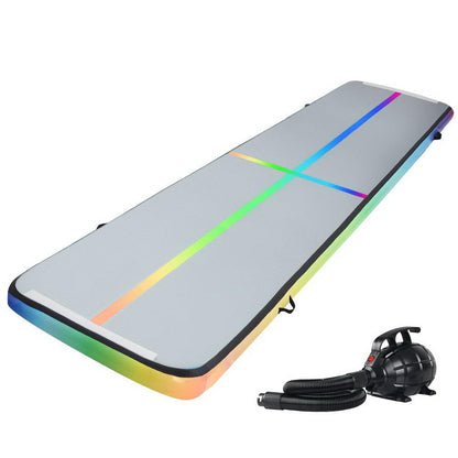 Everfit 5M Air Track Gymnastics Tumbling Exercise Mat W/ Pump Inflatable Colour.