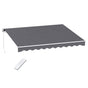 Instahut Retractable Folding Arm Awning Motorised Sunshade 3.5M X 3M Grey