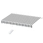 Instahut Retractable Folding Arm Awning Motorised Sunshade 4.5Mx3M Grey White