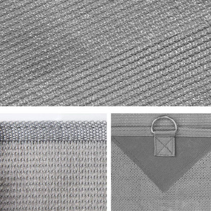 Caravan Privacy Screen Roll Out Awning 4.6x1.95M End Wall Side Sun Shade Grey.
