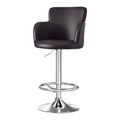 Artiss 4x Bar Stools Swivel Kitchen Chairs Gas Lift Adjustable PU Leather Brown