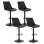 Artiss 4x Bar Stools Kitchen Swivel Gas Lift Counter Chair Diamond Leather Black.