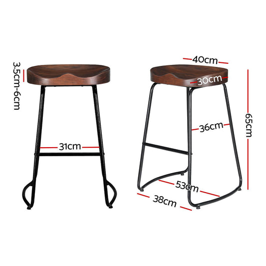 Artiss 2x Bar Stools Tractor Seat 65cm.
