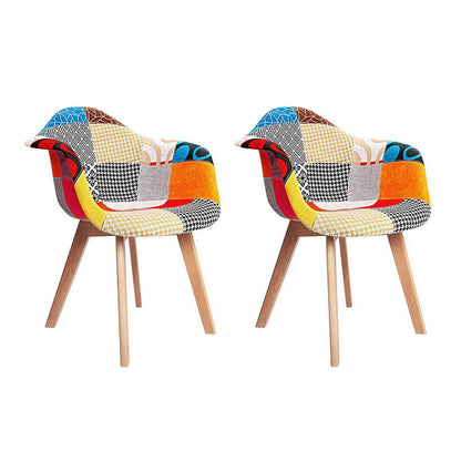 Artiss Dining Chairs Set of 2 Fabric Retro Replica DSW.