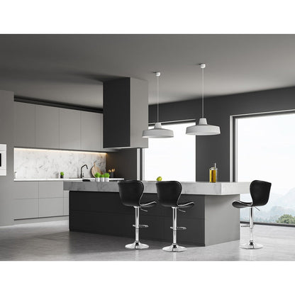 Artiss 2x Bar Stools Gas Lift Leather Seat Black.