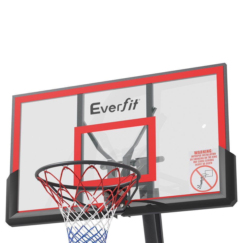 Everfit 3.05M Basketball Hoop Stand System Adjustable Height Portable Red Pro.