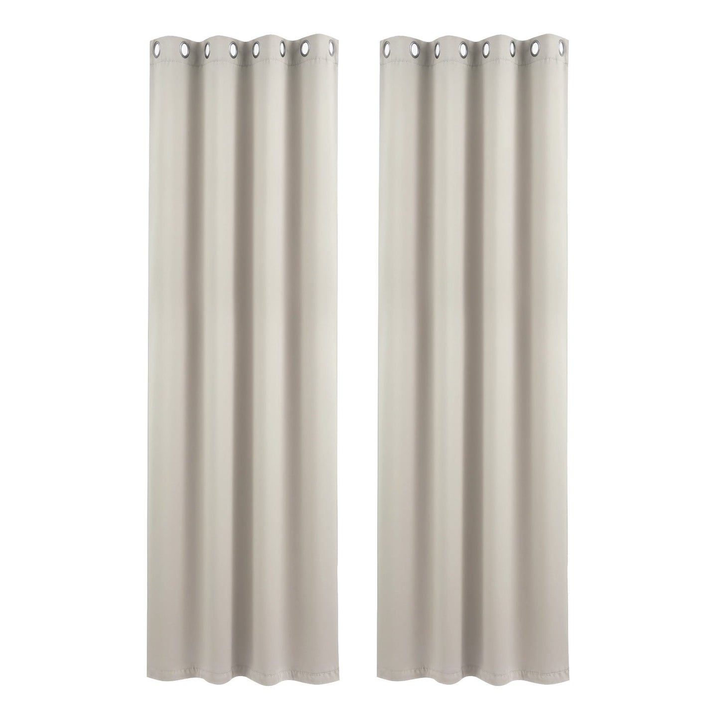 Artiss Blockout Curtains 2X 132x213cm Thermal Insulated Eyelet Drapes Beige