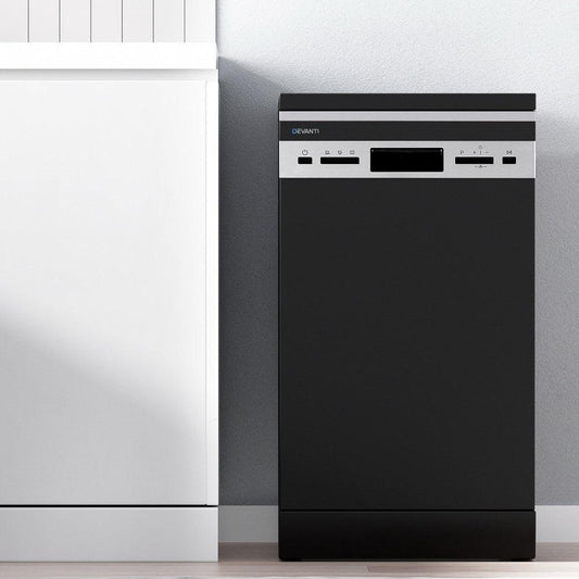 Devanti 10 Place Settings Freestanding Dishwasher Black.
