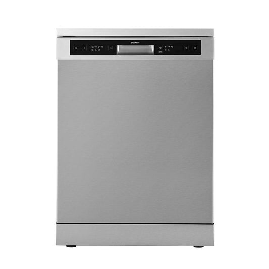 Devanti 60cm 14 Place Settings Freestanding Dishwasher Silver.