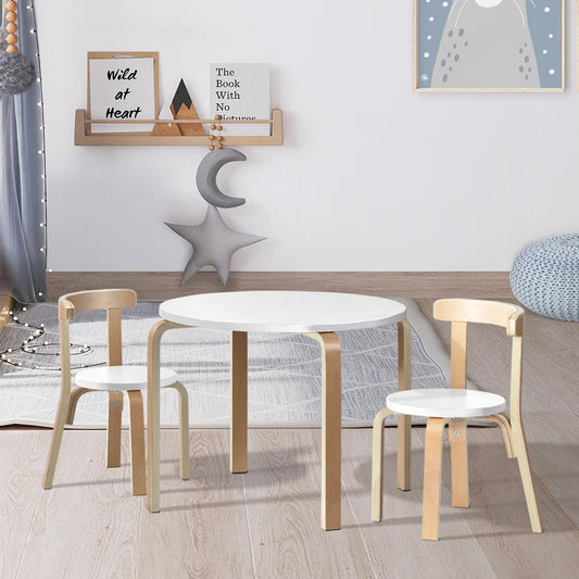 Keezi 3PCS Kids Table and Chairs Set Activity Toy Play Desk.