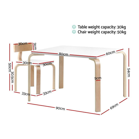 Keezi 5PCS Kids Table and Chairs Set Activity Toy Play Desk.