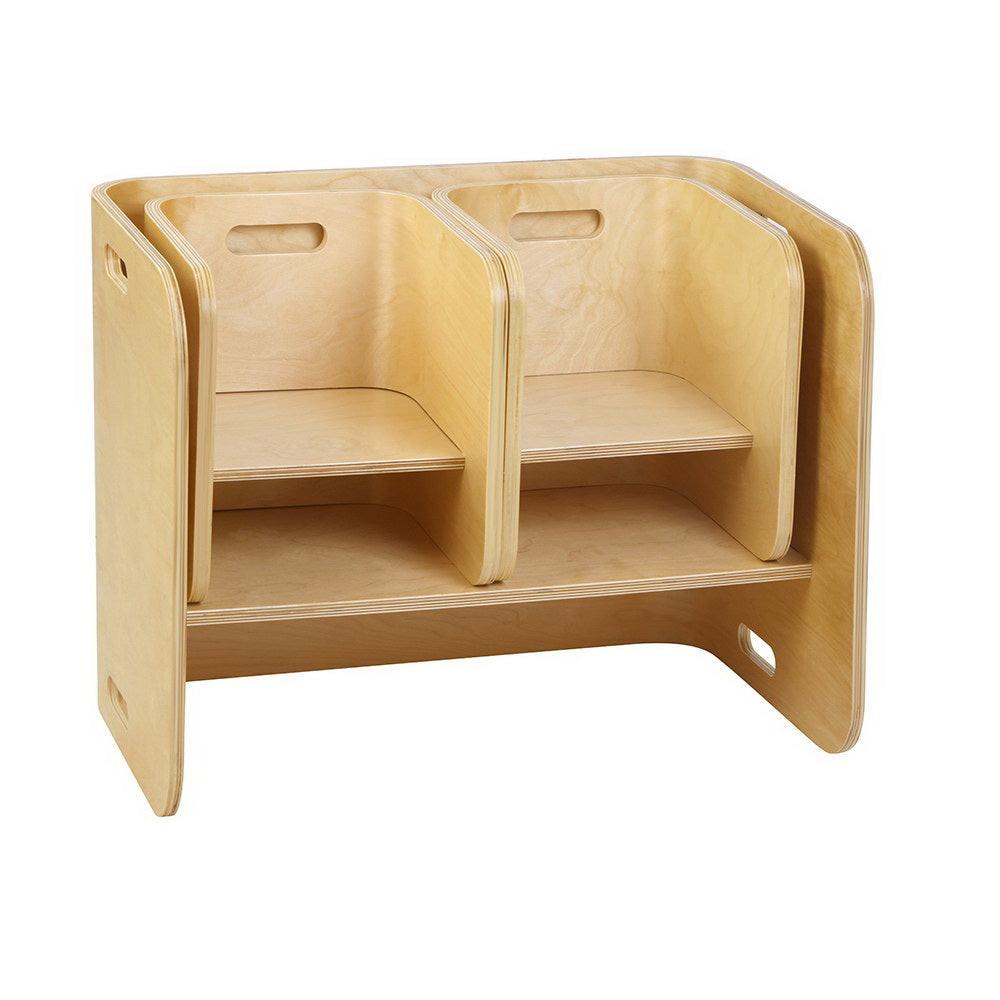 Keezi 3PCS Kids Table and Chairs Set Multifunctional Storage Desk.