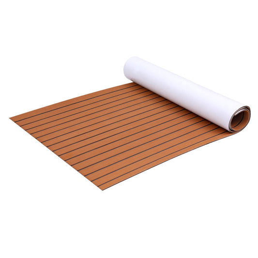 Seamanship EVA Foam Boat Flooring Mat Decking Sheet 240x90x0.6cm Dark Brown.