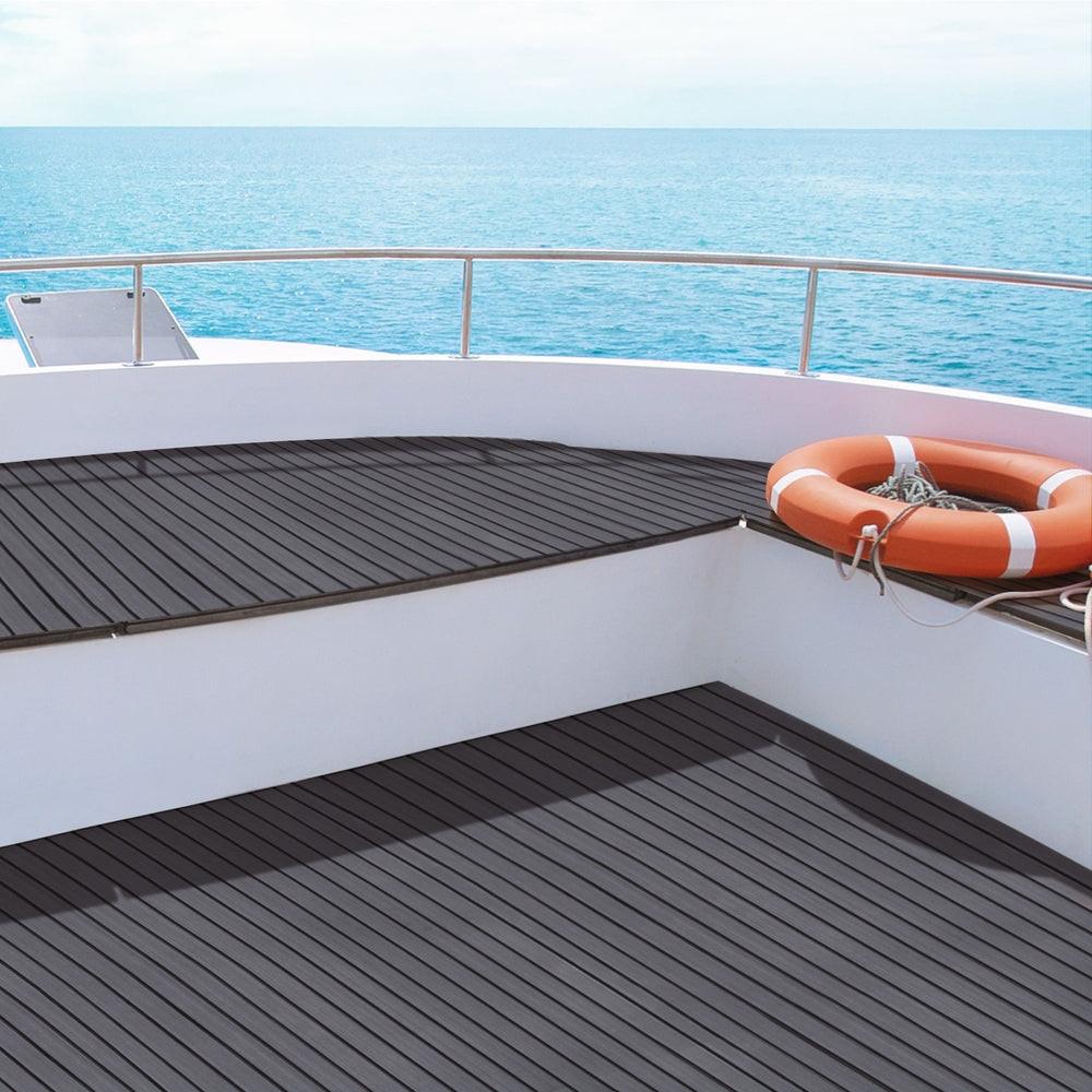 Seamanship EVA Foam Boat Flooring Mat Decking Sheet 240x90x0.6cm Dark Grey Decor.