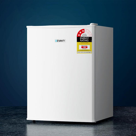 Devanti 70L Portable Mini Bar Fridge - White.