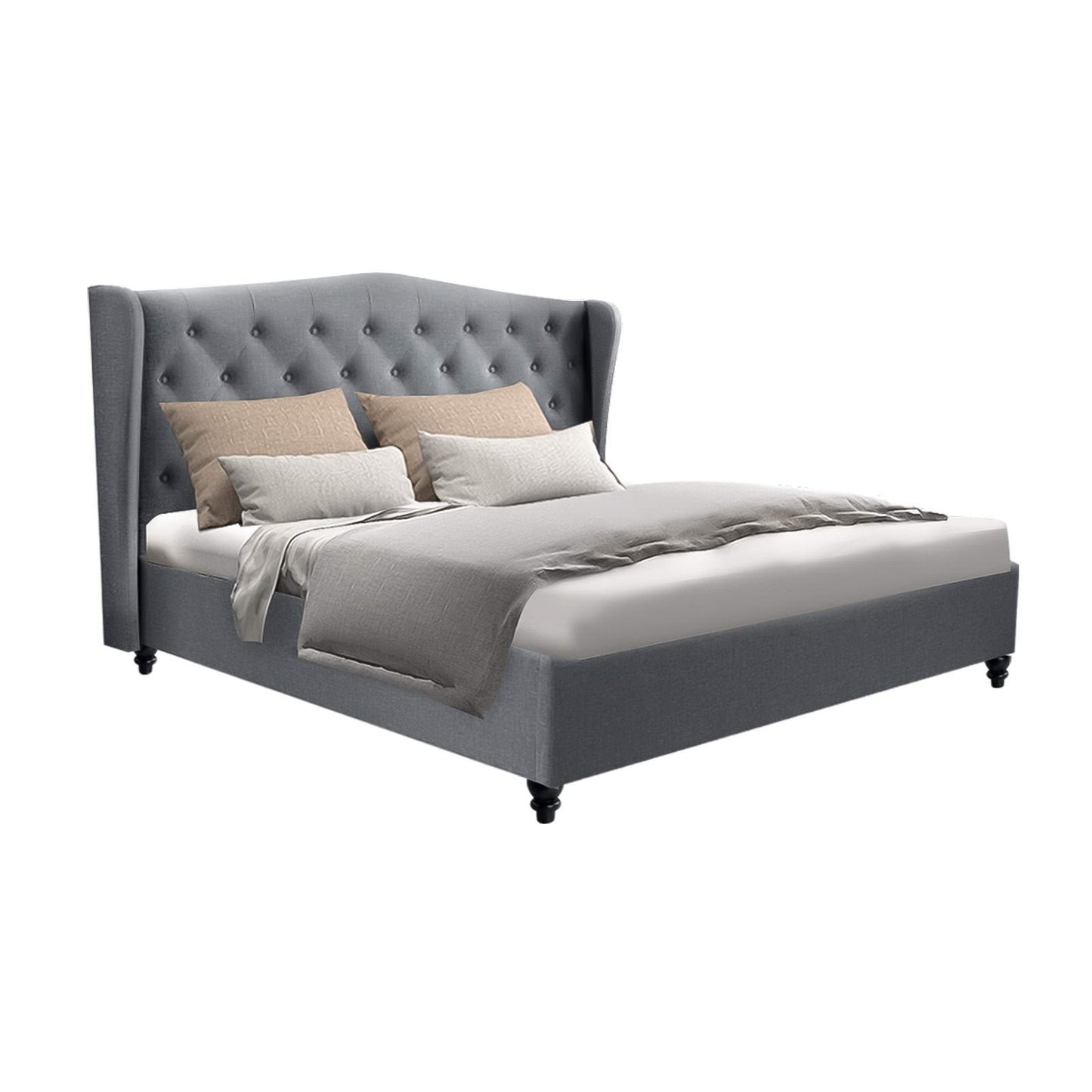 Artiss Bed Frame Double Size Grey PIER.