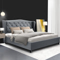 Artiss Bed Frame Double Size Grey PIER.