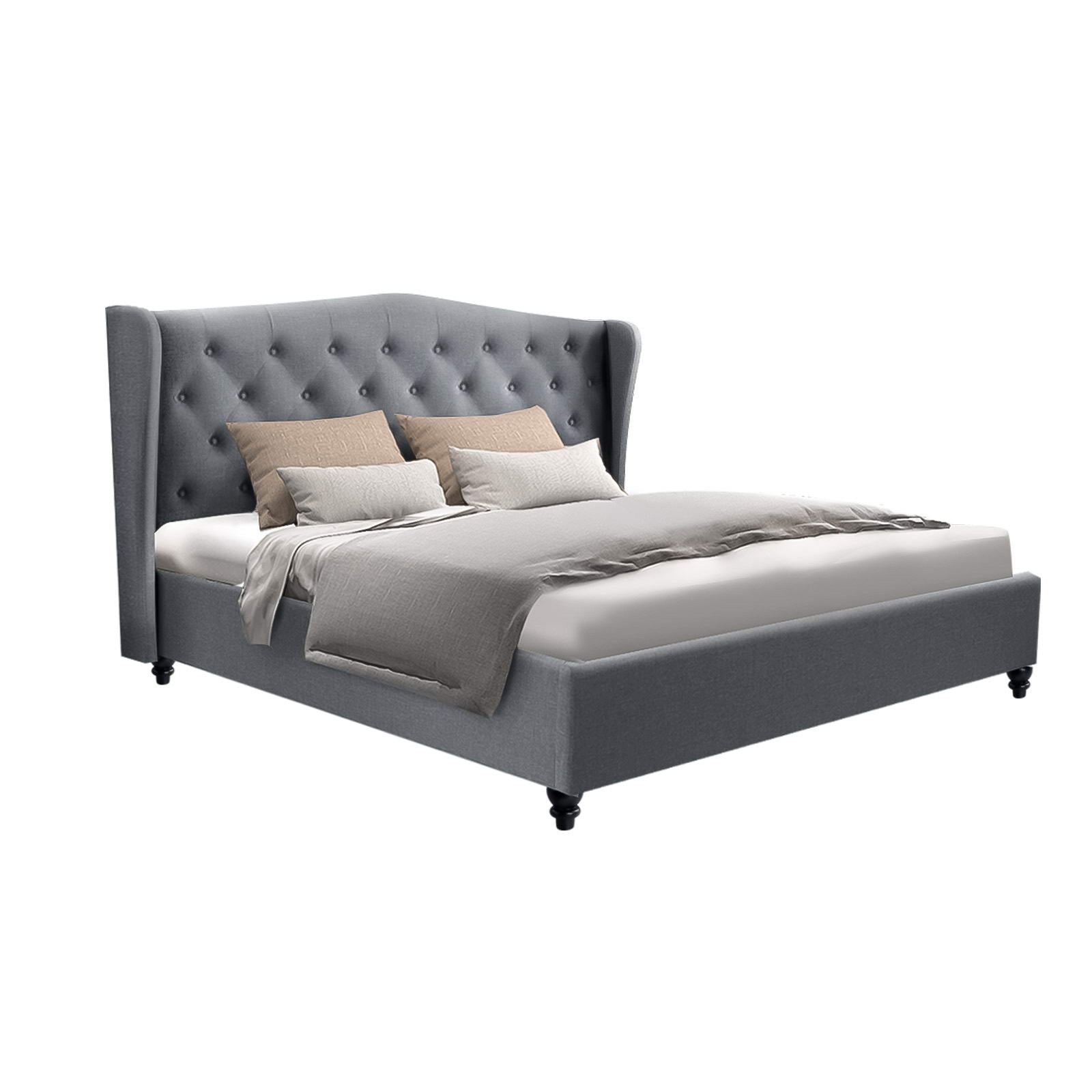 Artiss Bed Frame Queen Size Grey PIER.