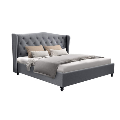 Artiss Bed Frame Queen Size Grey PIER.