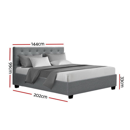 Artiss Bed Frame Double Size Gas Lift Grey VILA.