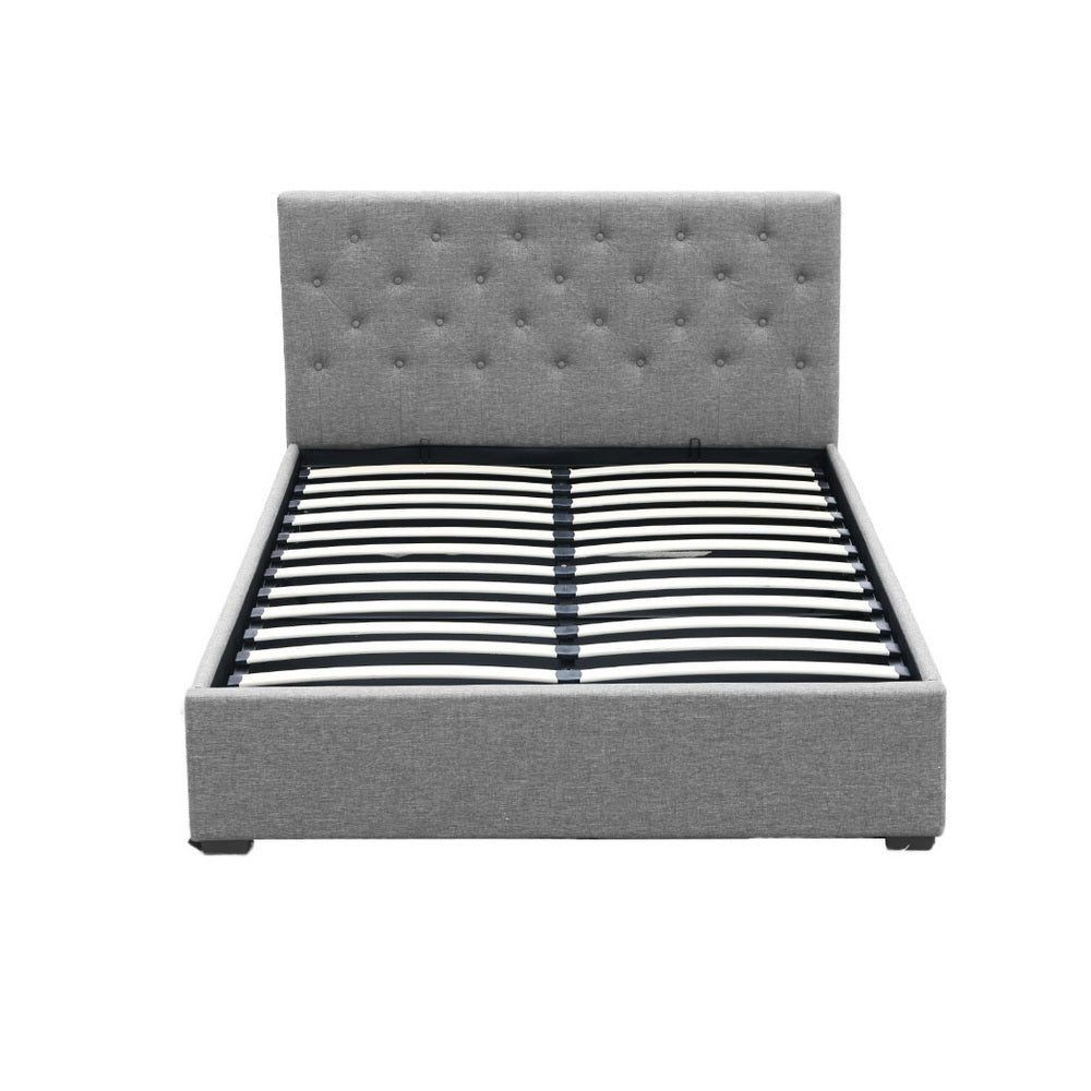 Artiss Bed Frame Double Size Gas Lift Grey VILA.
