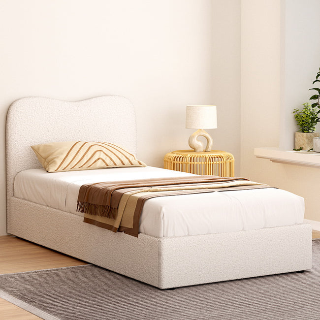 Artiss Bed Frame Single Size Boucle DARA Hover Image